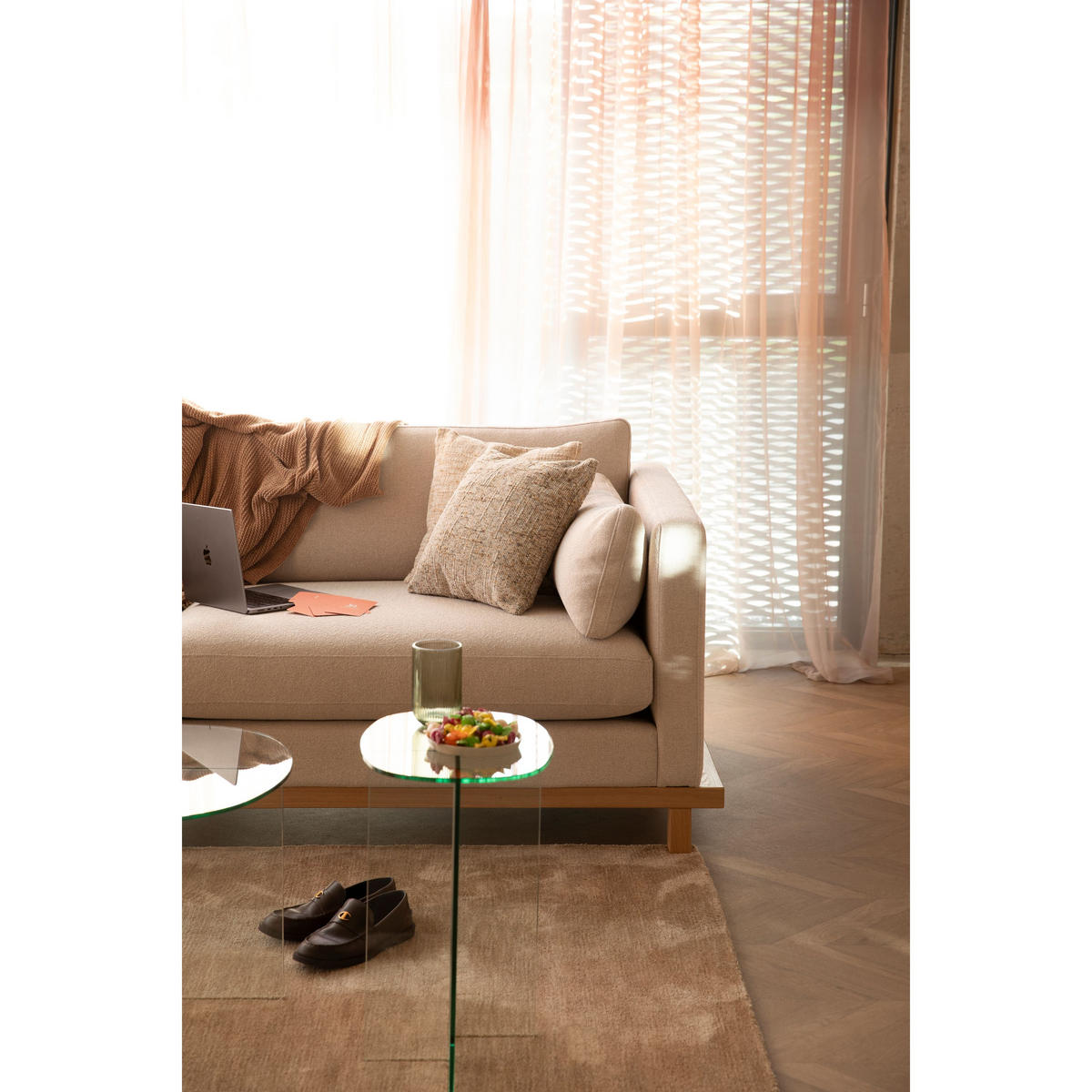 BEISTELLTISCH Linea 30x40 cm Transparent - Klar, Glas (30/40/50cm) - Zuiver