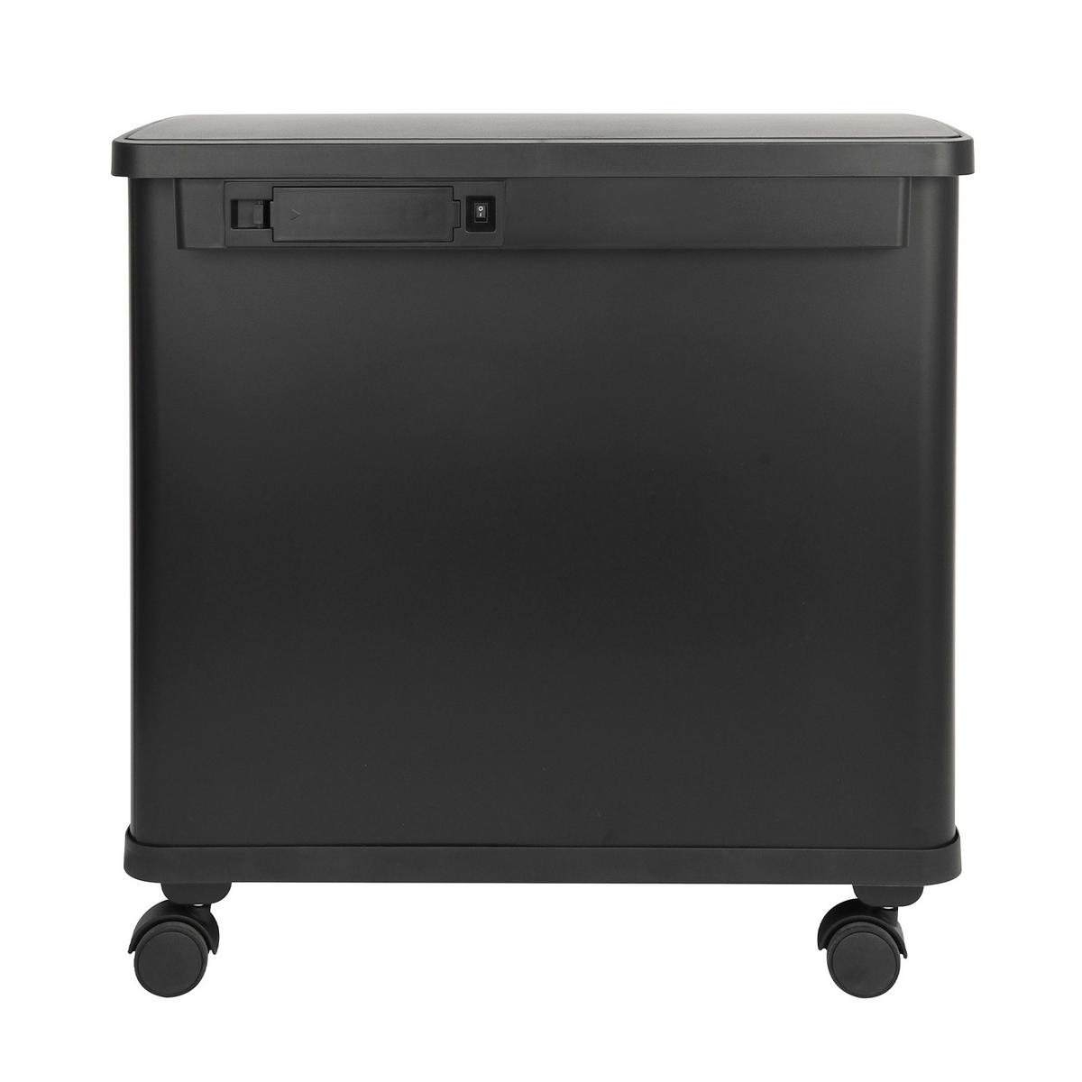 SENSORMÜLLEIMER SR3X18 54L Schwarz - Schwarz, Metall (58/60/35cm) - SVITA