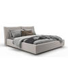 POLSTERBETT HENRY Hellgrau Cord - Hellgrau/Schwarz, Textil (180/200cm) - KAWOLA