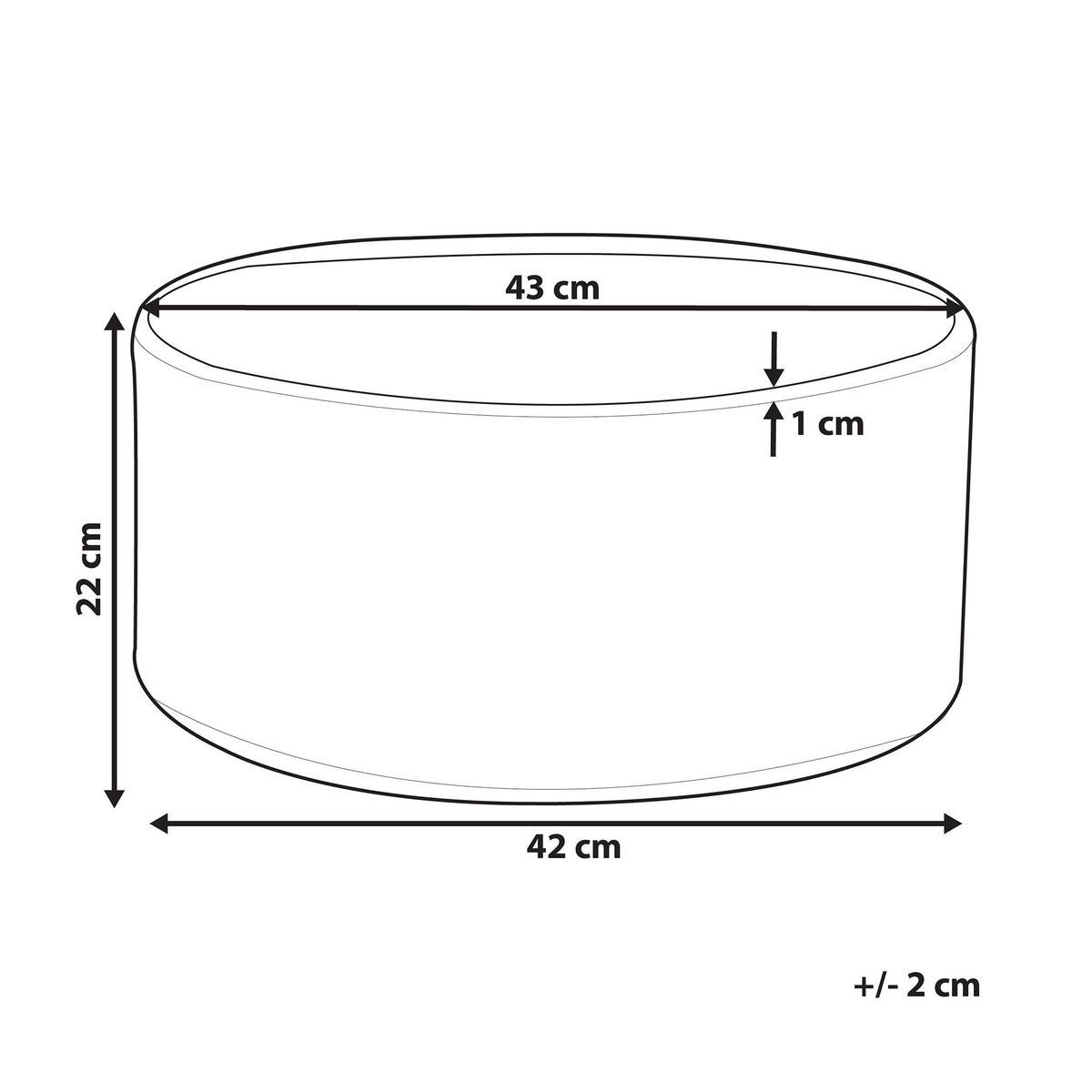 BLUMENTOPF weiß Marmor Optik rund 43/43/22 cm Valta - Weiß, Stein (22cm) - Beliani