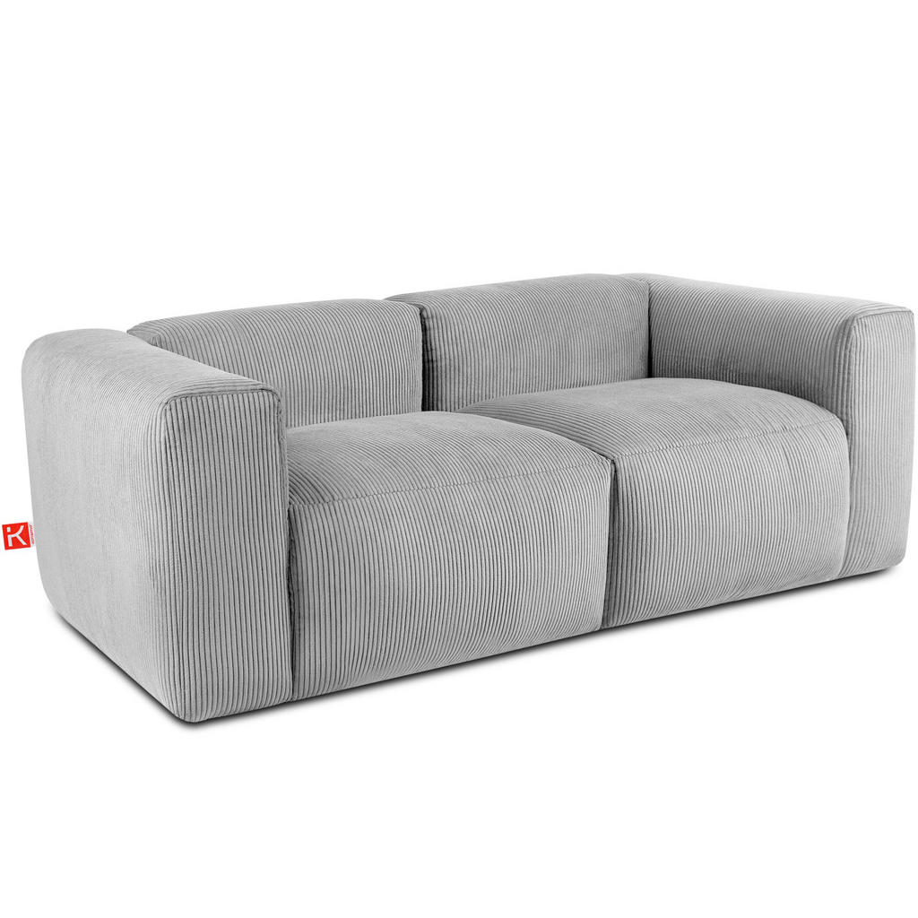 Thumbnail - Konsimo® 2-Sitzer-Modulsofa, Hellgrau, Textil, einzeln stellbar,Freiform, 210x73x96 cm, Wohnzimmer, Sofas & Couches, Sof...