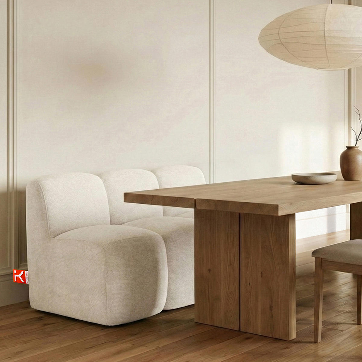 ESSZIMMERBANK BRESCO, Cremig - Creme, Holz/Holzwerkstoff (123/80/72cm) - KONSIMO®