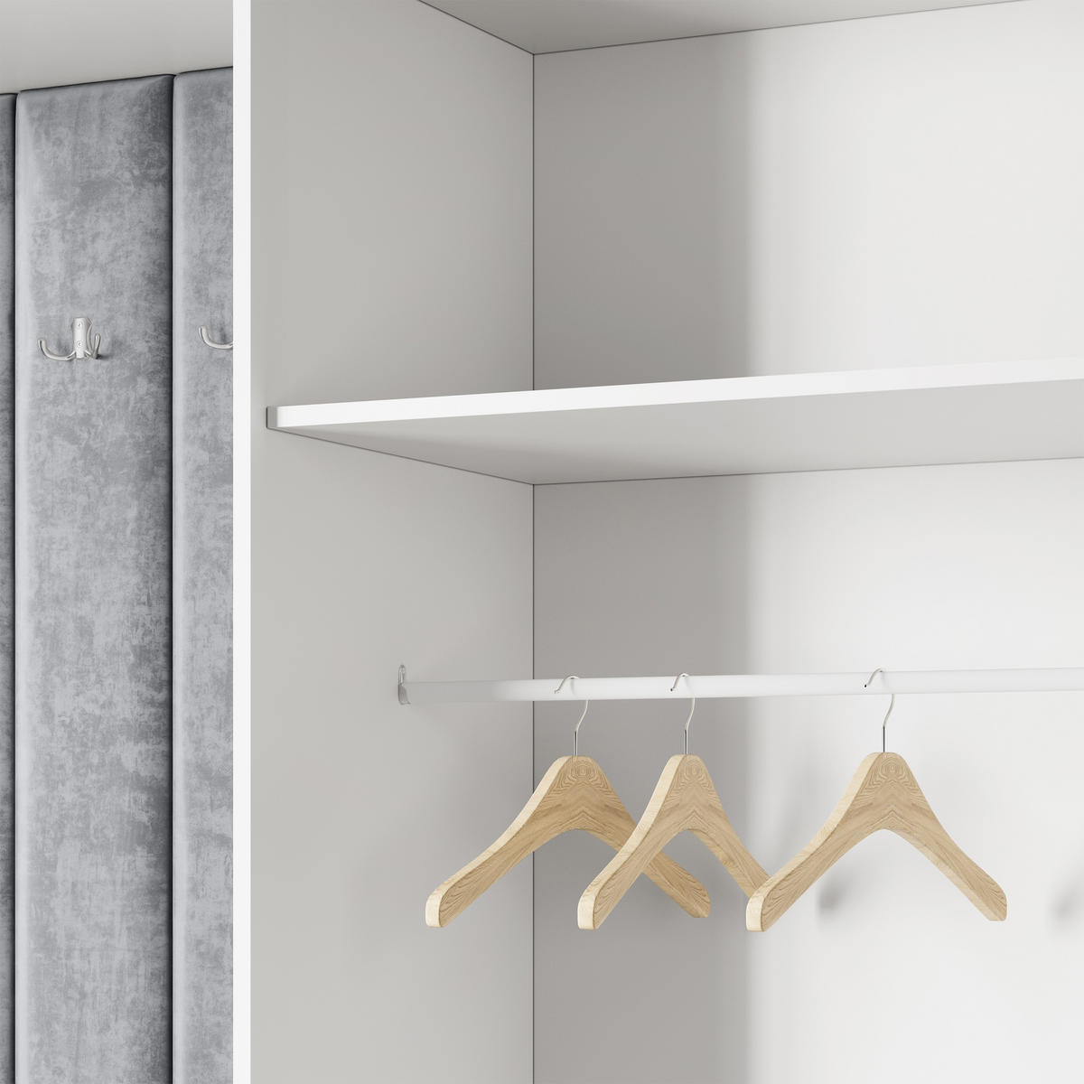 GARDEROBENSCHRANK REMA 150/240/60 cm Modern Eiche Wotan - Eiche Wotan/Schwarz, Holzwerkstoff (150/240/60cm) - MASSENO