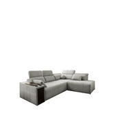 ECKSOFA Mindy VII mit Schlaffunktion und verstellbarer Rückenlehne, Stoff Verita Hellgrau Rechts - Hellgrau, Holz/Textil (288/230cm) - Kaiser Möbel