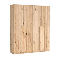 FALTTÜRENSCHRANK Omodeo 200 cm breit in Artisan-Eiche – mit WingLine-Falttüren - Eiche Artisan, Holzwerkstoff (200/240/58cm) - AX Living