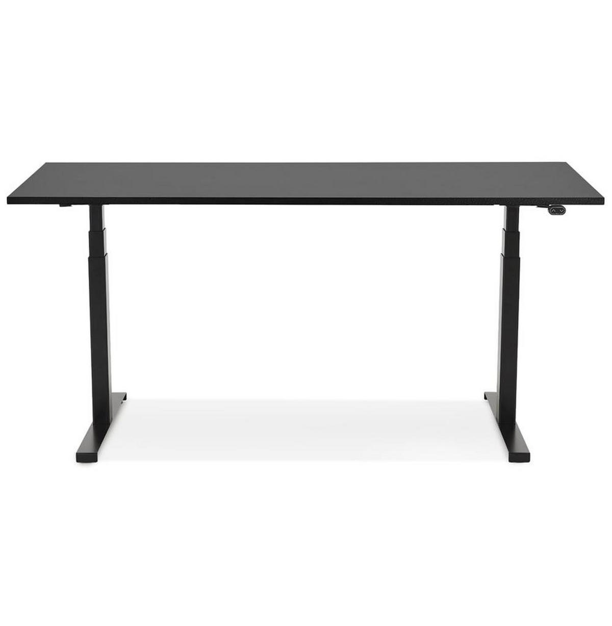 SCHREIBTISCH Höhenverstellbar Elektrisch Ergonomisch XARIX, Schwarz 140x70x127 cm - Schwarz, Holzwerkstoff/Metall (70/140/127cm) - KADIMA DESIGN