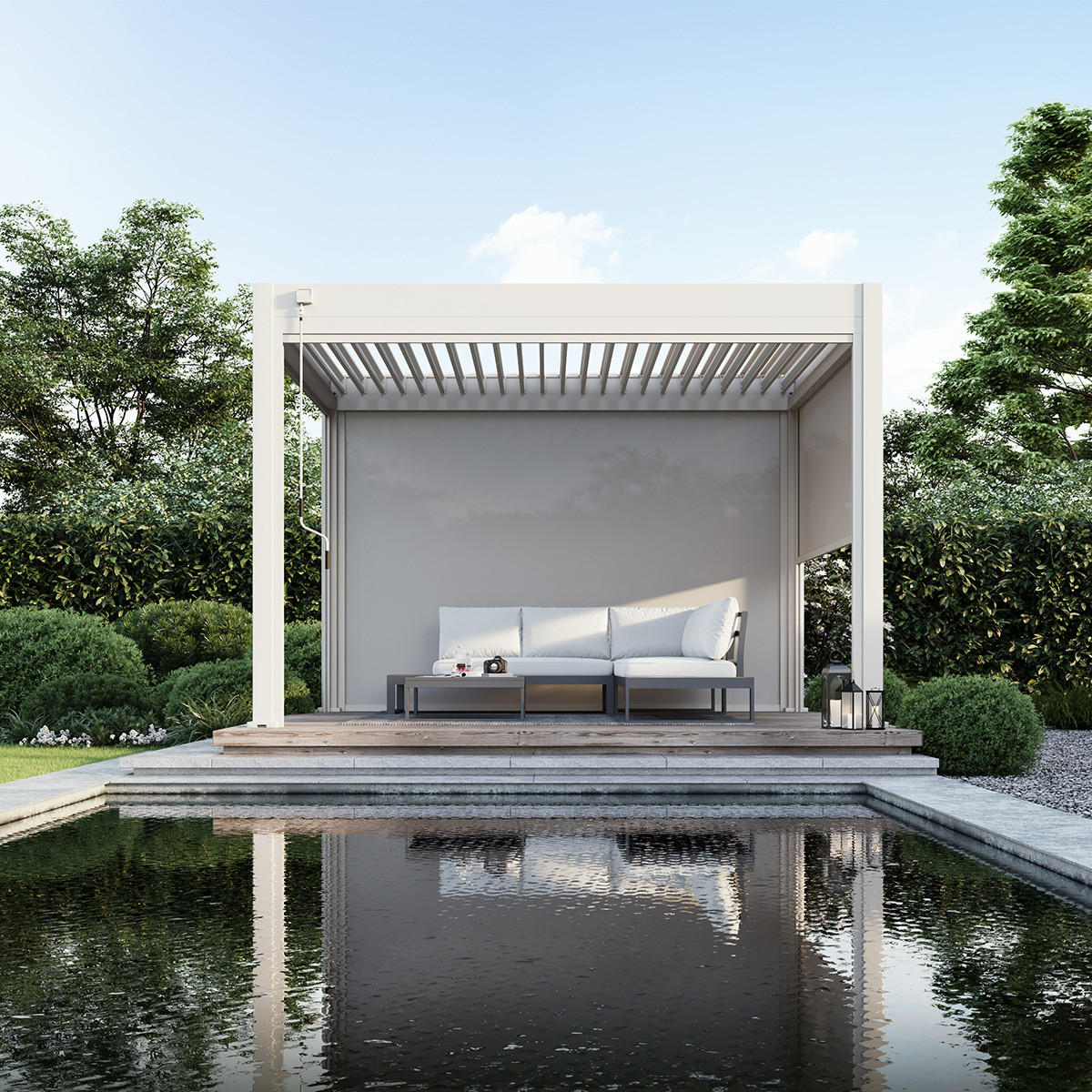 SONNENROLLO für Pergola Sand - Beige, Metall (370/236/6cm) - WEIDE