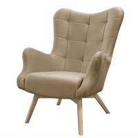 SESSEL SAND mit Buchenbeinen - Beige/Buchefarben, Textil (80/105/86cm) - Lookway