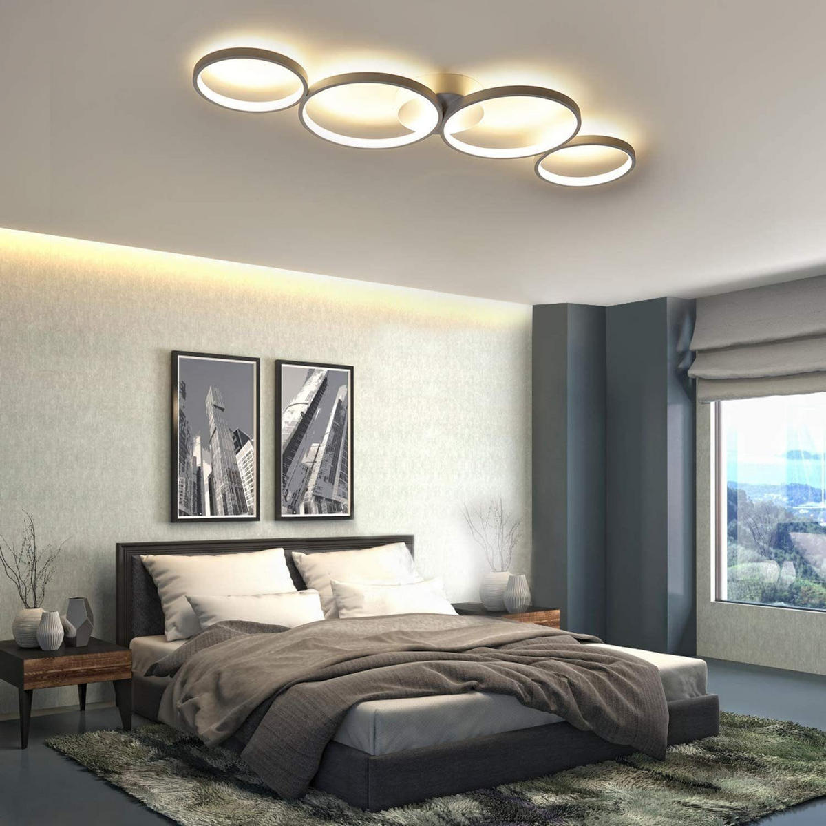 LED-DECKENLEUCHTE Luneau 5.8/88/31cm - Weiß, Metall (88/5.8/31cm) - Nettlife