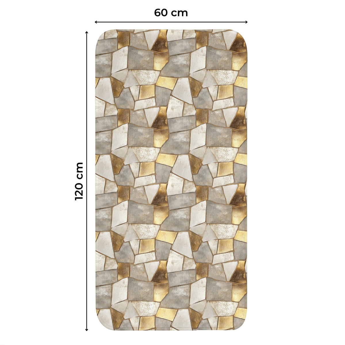 WC PŘEDLOŽKA Mozaika - Mramor - Zlato 60x120 cm - šampaňská, textil/plast (60/1cm) - OnlyWow
