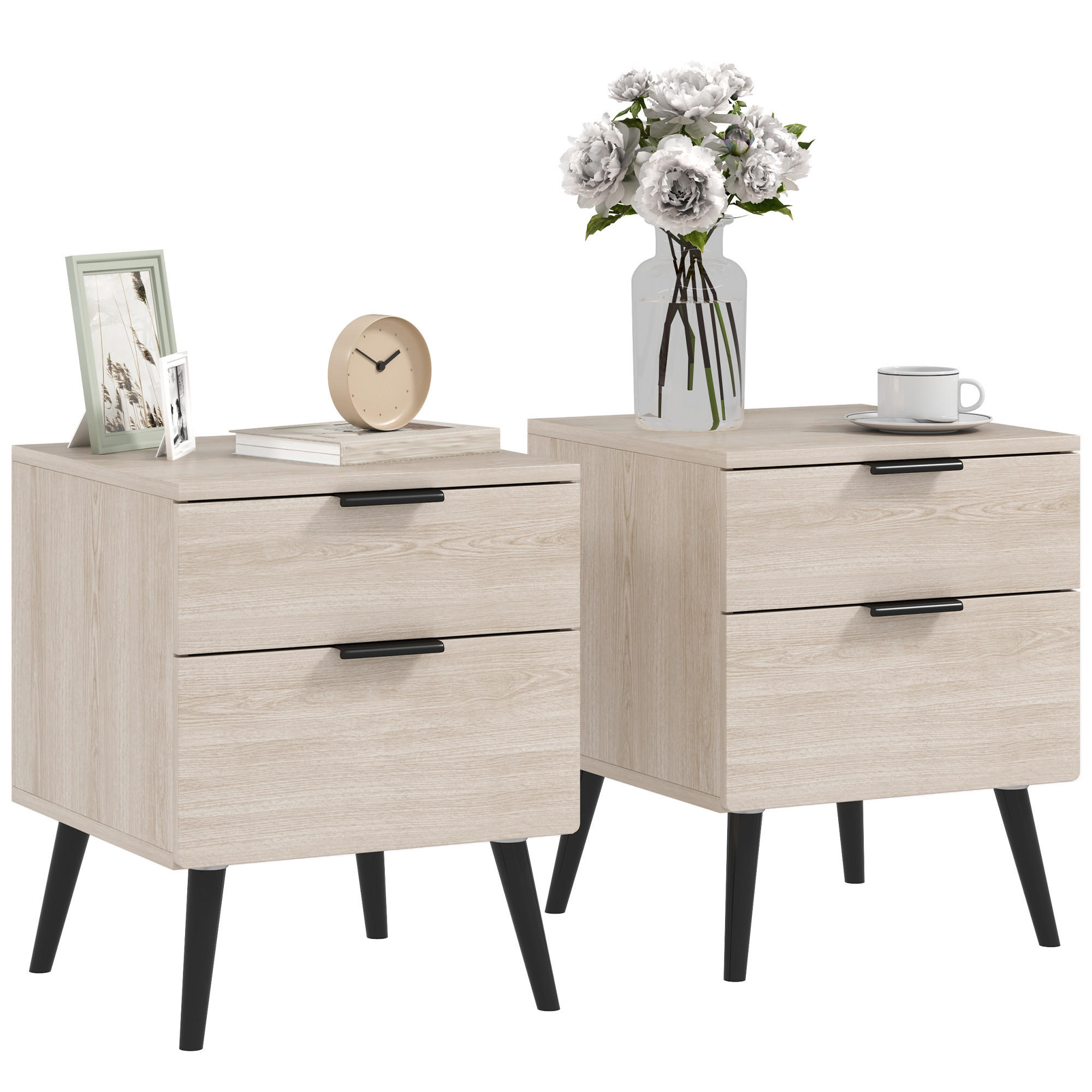 ComfortXL Nachtschrank Eiche 40x50x40 cm