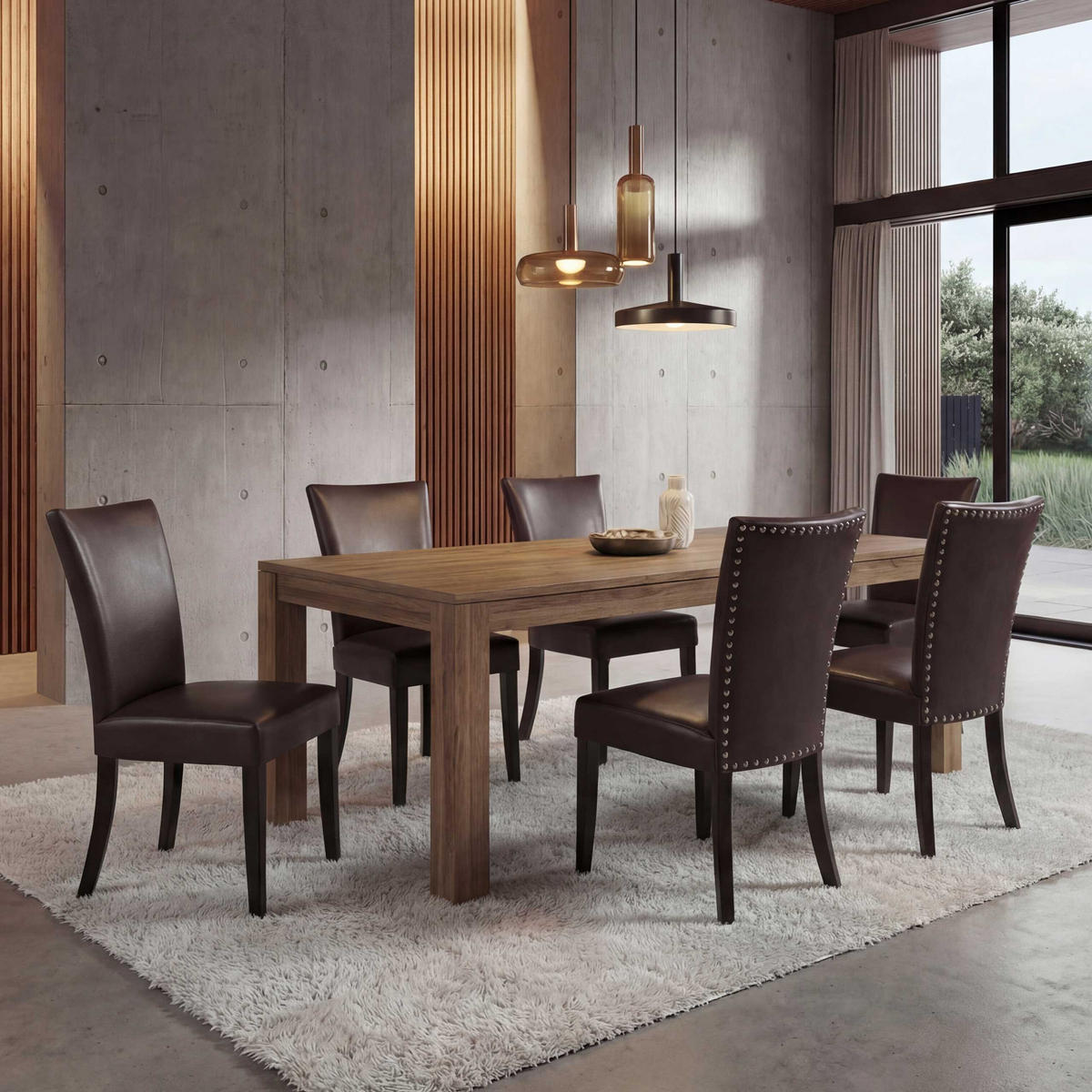 ESSZIMMERSTUHL Braun 6er-Set - Braun, Textil (50/93/62cm) - MCW