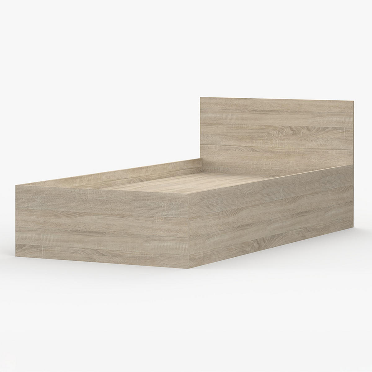 BETT 90×200 JONAS III 46 Sonoma Eiche/ Sonoma Eiche - Sonoma Eiche, Holzwerkstoff - imoebel24