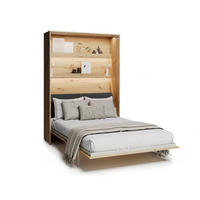 SCHRANKBETT BED CONCEPT BC-36 Matratze - Graphitfarben/Eiche Artisan, Holzwerkstoff (140/200cm)
