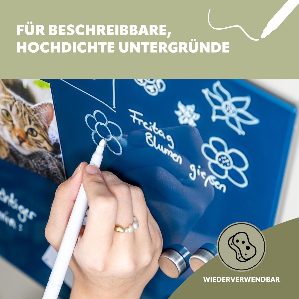 WHITEBOARDMARKER 5tlg. - Weiß, Kunststoff (1.5/13.5/1.5cm) - bremermann