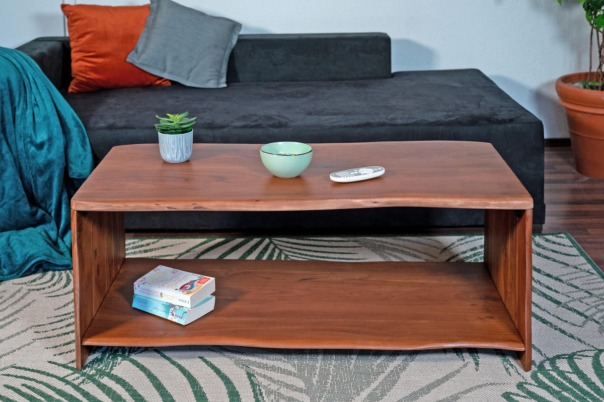 COUCHTISCH ADA - Braun/Naturfarben, Akazienholz/Holz (55/115/45cm) - SAM