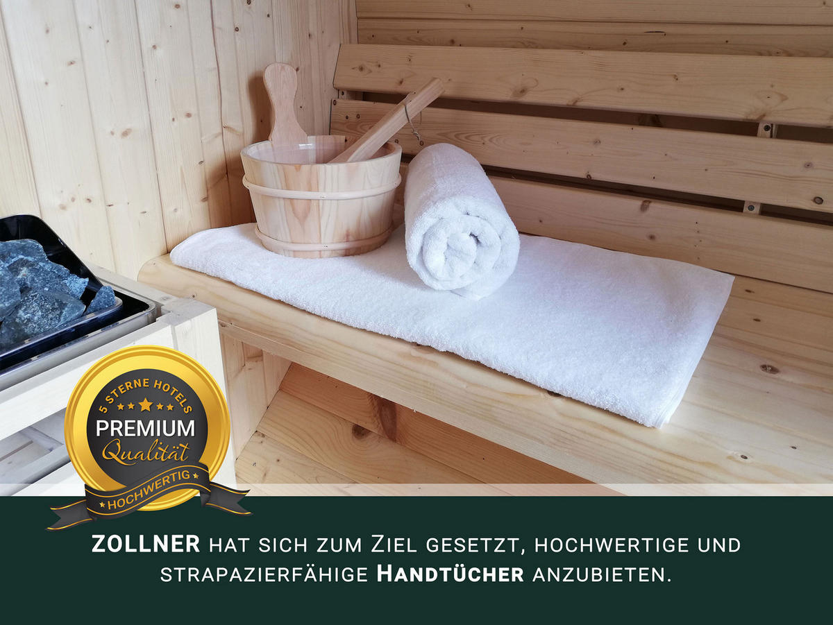 SAUNATUCH, 2er-Set, 70x180 cm, 100% Baumwolle - Weiß, Textil (70/180cm) - Zollner