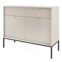KOMMODE Kaschmir Schwarz NEW KSZ104 - Ecru, Holzwerkstoff (104/83/39cm) - Sepro Meble