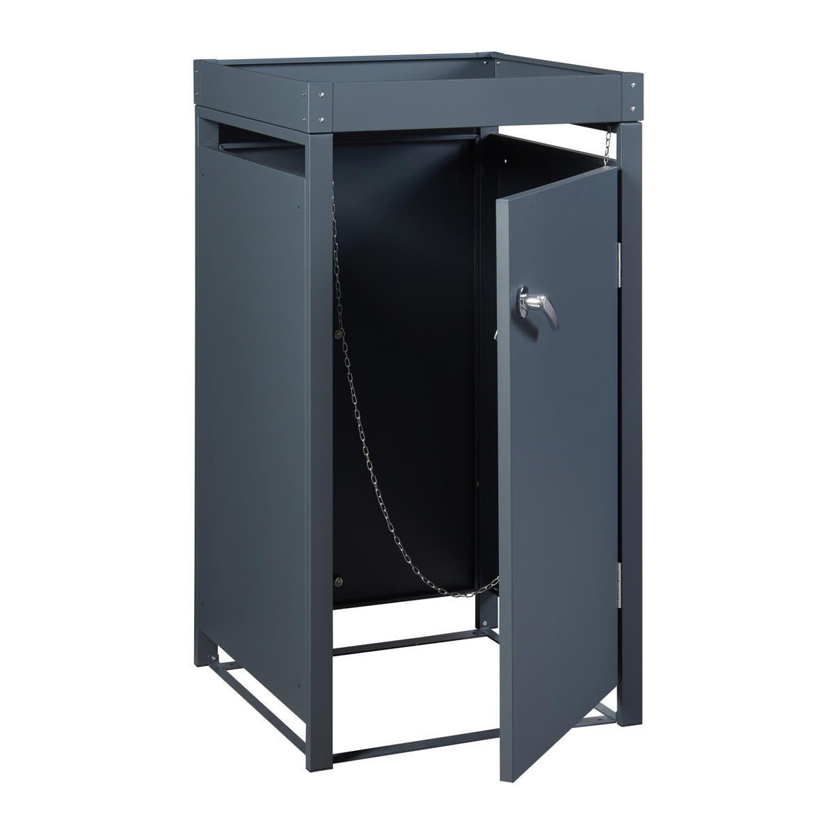 MÜLLTONNENBOX Valkeakoski - Anthrazit, Metall (59.5/110/62cm) - [en.casa]