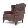 CHESTERFIELD-SESSEL Anton Dunkelbraun Microfaser Vintageoptik - Dunkelbraun/Braun, Holz/Textil (102/102/93cm) - S-Style Möbel