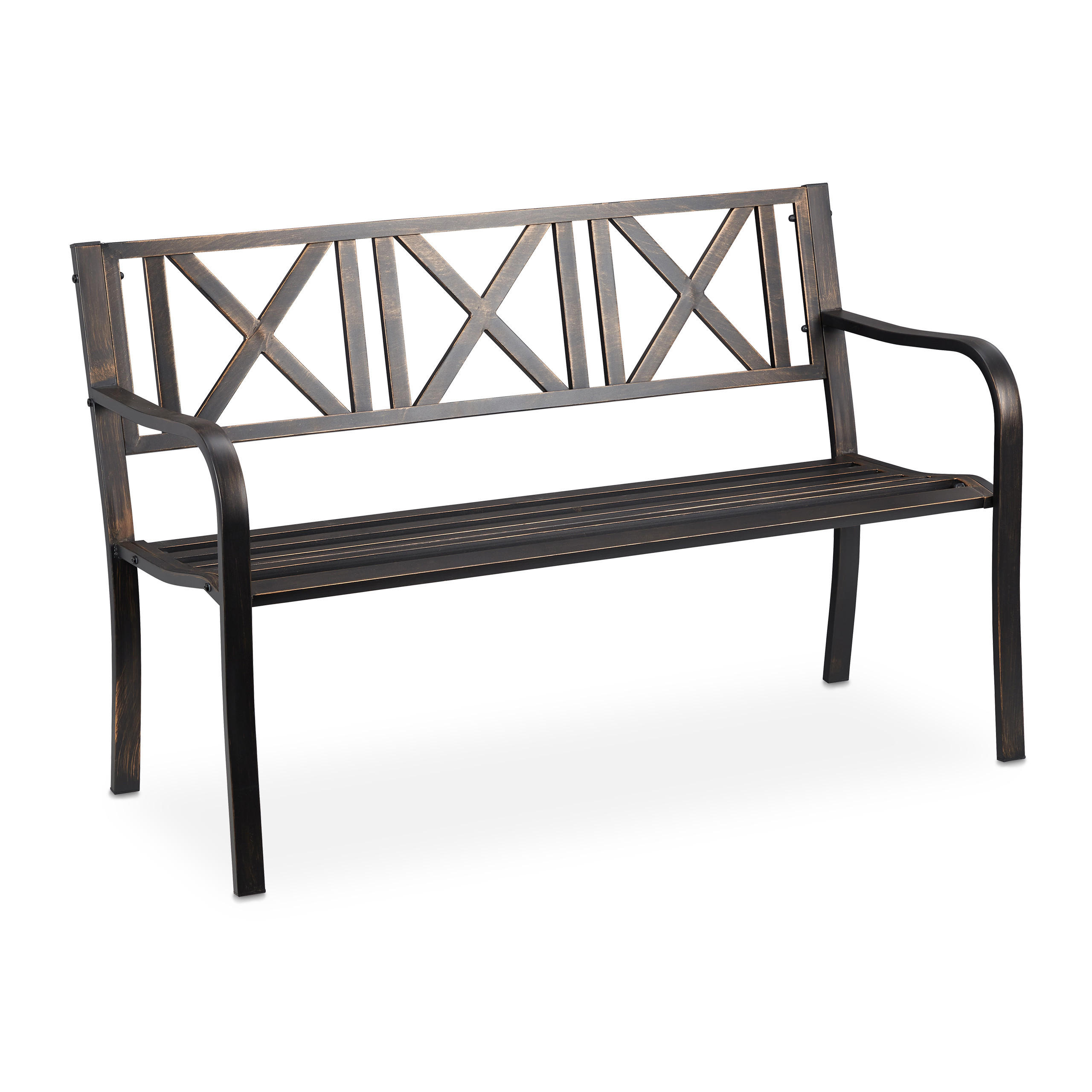GARTENBANK - Multicolor, Metall (127/80.5/63cm) - Relaxdays