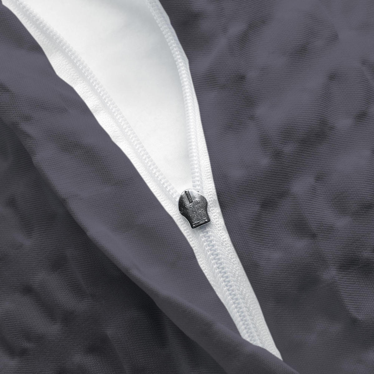 BETTWÄSCHE Meline 135/200 cm + Kissenbezug 40/80 cm Anthrazit Seersucker - Anthrazit, Textil (40/80cm) - Beautissu 