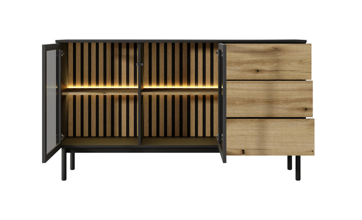 SIDEBOARD Holmric in Evoke Eiche 150/85/39 cm - Eichefarben/Braun, Holz/Holzwerkstoff (149.9/84.8/39.4cm) - WFL GROUP
