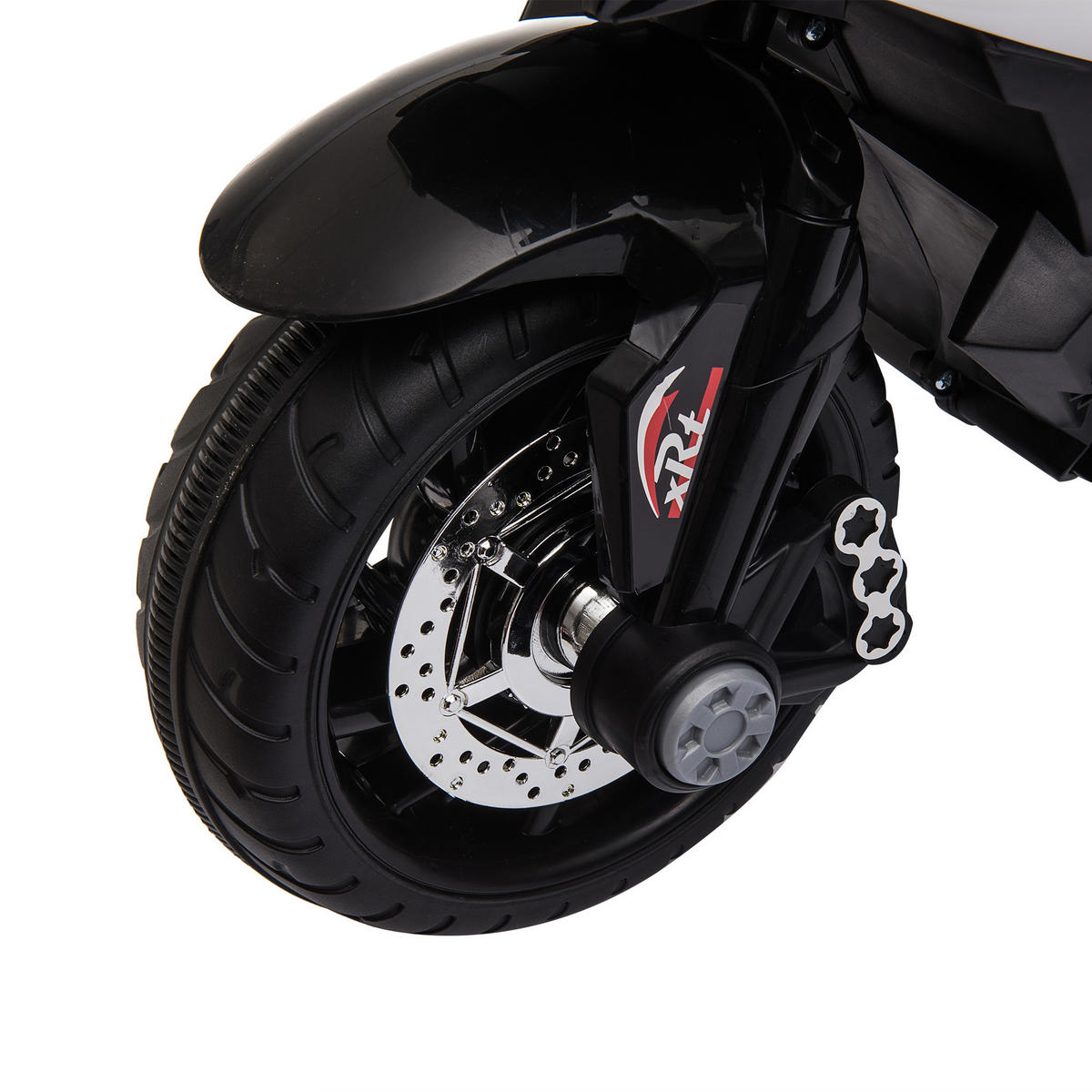 ELEKTRO-KINDERMOTORRAD DE-06167 mit Lichtern und Geräuschen Schwarz/Weiß - Schwarz/Weiß, Kunststoff/Metall (86/42/52cm) - ComfortXL