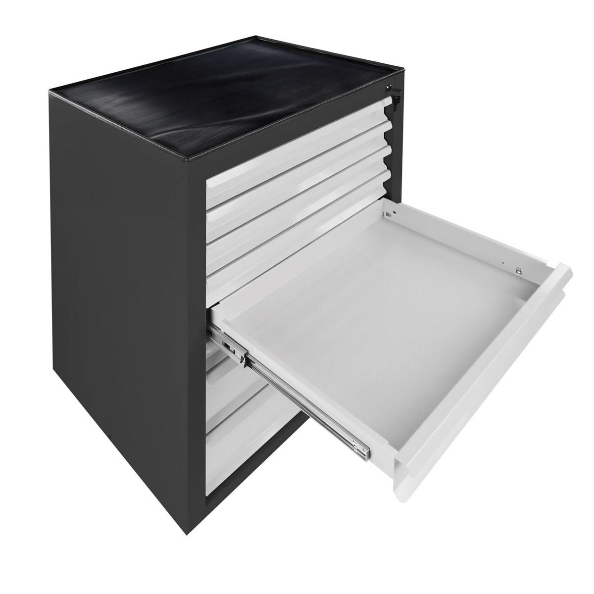 SCHUBLADENSCHRANK Kobra mit 8 Schubladen 90x71x55cm Anthrazitgrau/Lichtgrau - Anthrazit/Grau, Metall (71/90/55cm) - PROREGAL