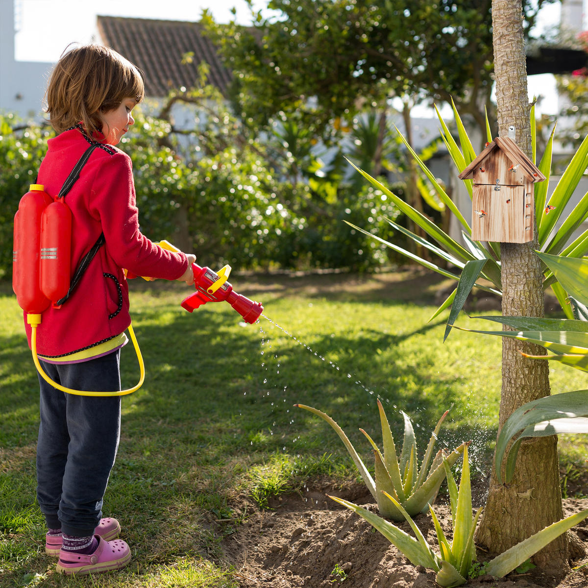 MARIENKÄFERHAUS - Hellbraun, Holz (18/23/10cm) - Relaxdays