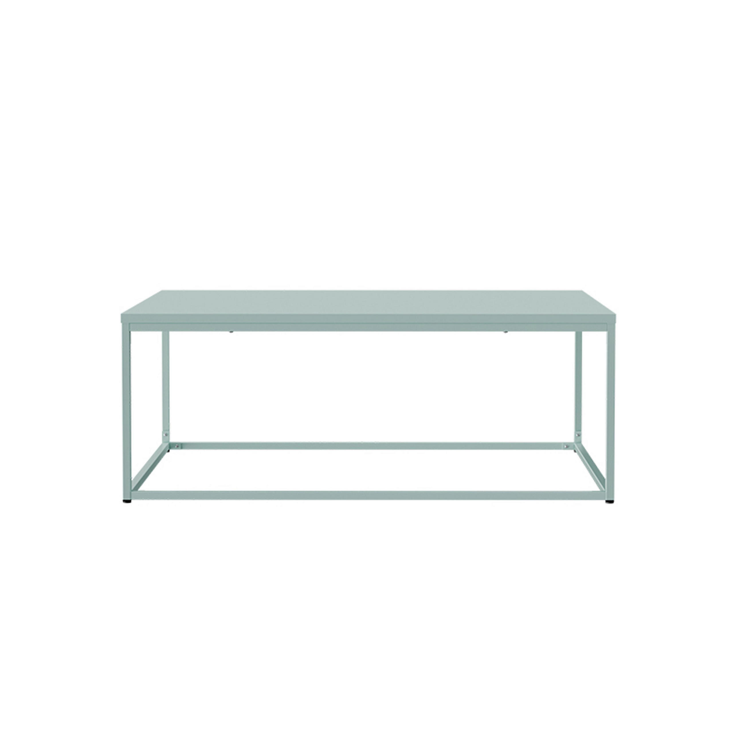 COUCHTISCH 120 cm, Salbeigrün - Grün, Metall (90/90/35cm) - Oviala