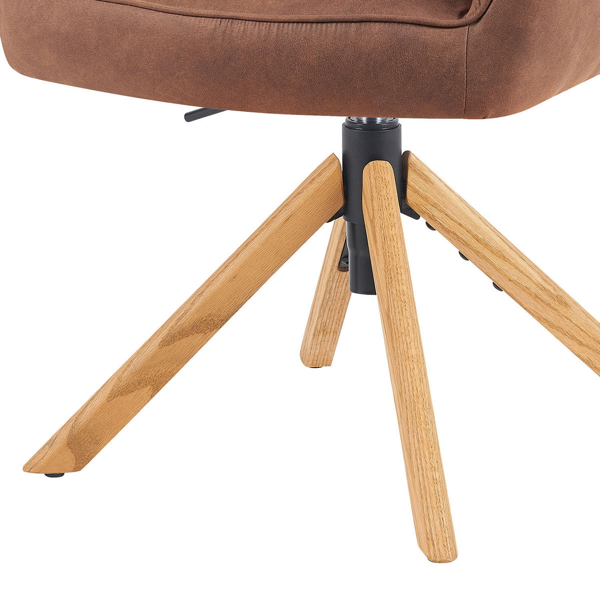 BÜROSTUHL Mika-Jaro - Honigeiche/Braun, Eichenholz/Holz (60/88/65cm) - DUBI Möbel