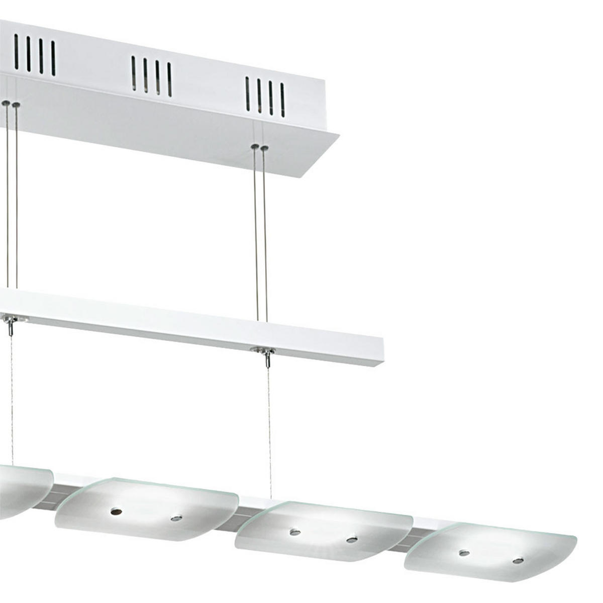 LED HÄNGELEUCHTE TIGHT Weiß Aluminium Stahl - Weiß, Glas (89/10/110cm)