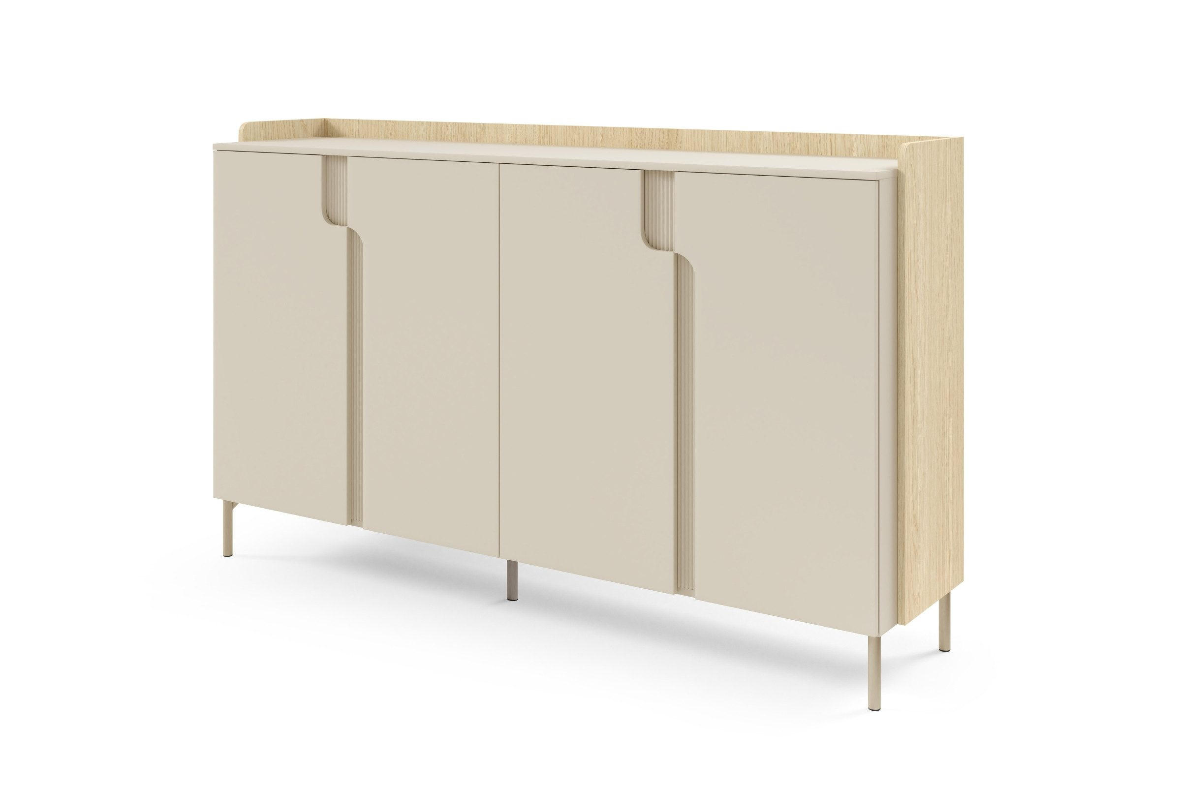 KOMMODE PAURO 06 183/110/42 cm in Eiche Mavelie / Macadamia - Eichefarben/Beige, Holzwerkstoff (183/110/42cm) - Deine Möbel 24