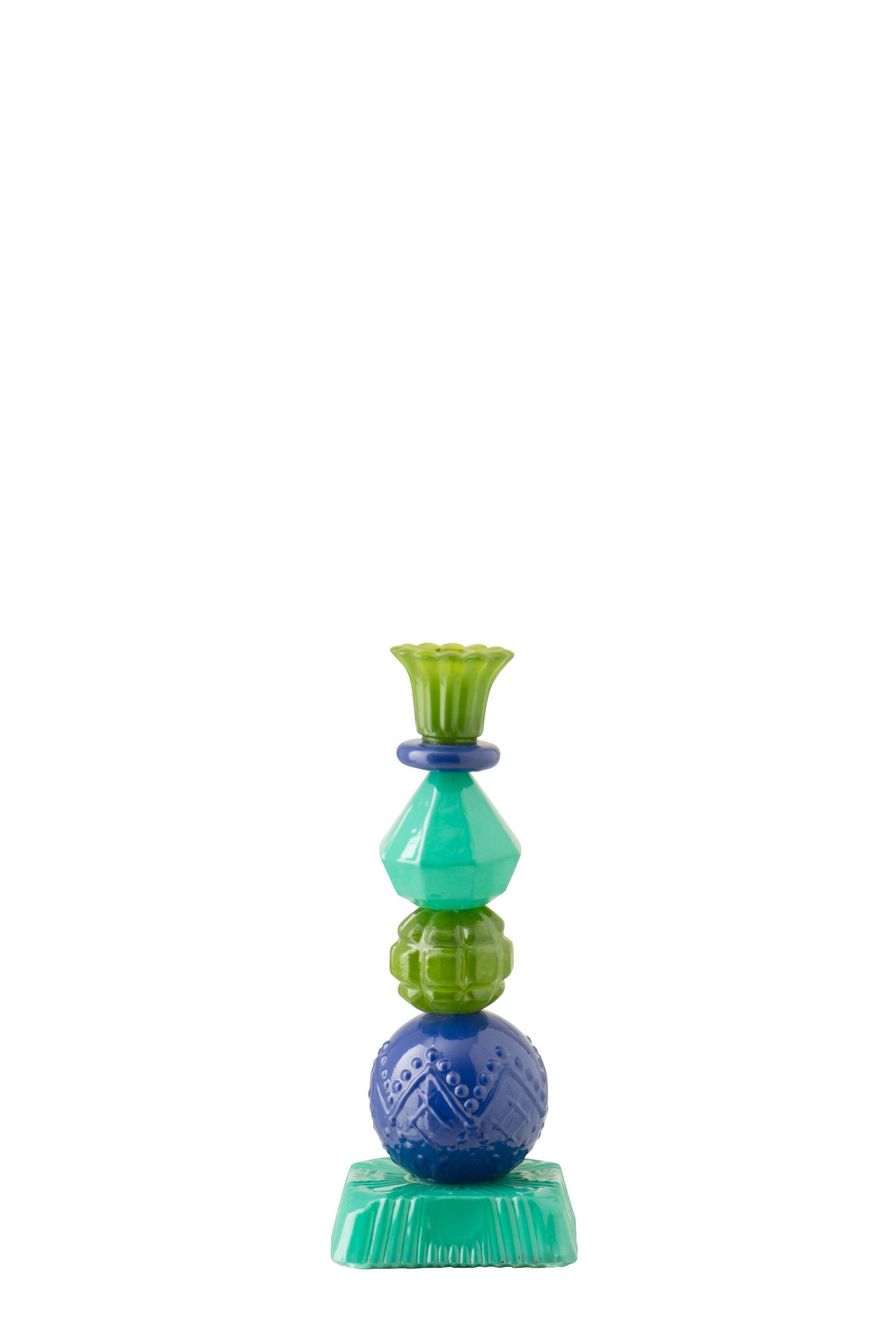 J-Line Kerzenständer Blau 9.5x23.5x9.5 cm