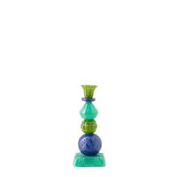 KERZENSTÄNDER AB - Blau, Glas (9.5/23.5/9.5cm) - J-Line