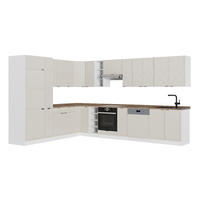 ECKKÜCHE Fame-Line, GrauBeige/Weiß, 347 x 257 cm, AP Eiche - Greige/Weiß, Holzwerkstoff (347/206.8/60cm) - Vicco