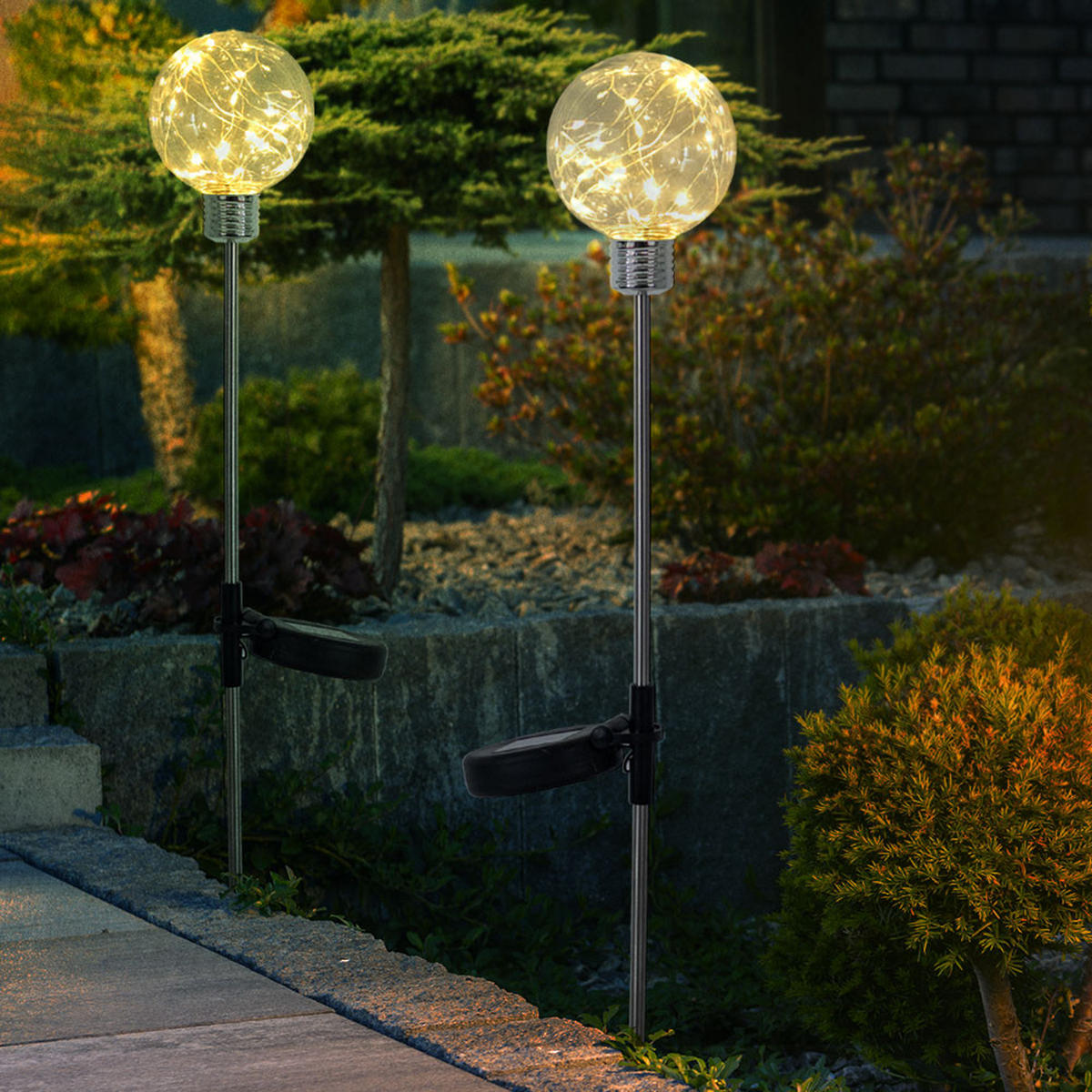 LED WEGELEUCHTE Edelstahl Silber - Silberfarben, Metall (72/10/72cm)