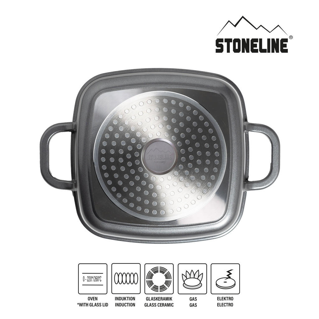 Thumbnail - Stoneline Eckpfanne, Grau, Metall, Kochen, Pfannen