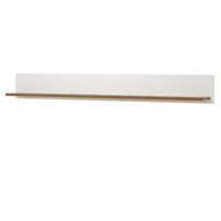 WANDBOARD weiß Pinie, Eiche hell Landhaus, Wandregal 160 cm - Eichefarben/Weiß, Holzwerkstoff (160/20/20cm) - Furn.Design