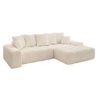 ECKSOFA Ottomane Rechts ENSI-L - 267x164x88 cm Beige - Beige, Holzwerkstoff/Kunststoff (164/267cm) - ALTDECOR