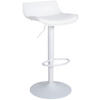 BARHOCKER höhenverstellbar Weiß JUTO Kunstleder 685-94x43x44 cm - Weiß, Leder/Metall (43/68.5/44cm) - DELUKE
