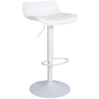 BARHOCKER höhenverstellbar Weiß JUTO Kunstleder 685-94x43x44 cm - Weiß, Leder/Metall (43/68.5/44cm) - DELUKE