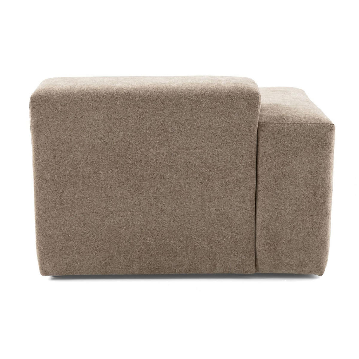 3-SITZER modulares Sofa HEAVEN SET 1 Rechts, Breite 255 cm Webstoff Braun - Schwarz/Braun, Holz/Kunststoff (102/71/255cm) - Muffo