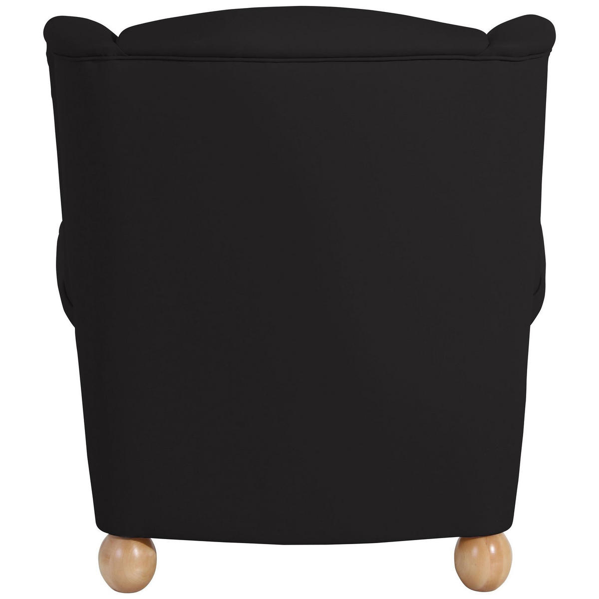 OHRENBACKENSESSEL Kasha Bezug Kunstleder Buche natur / schwarz - Buchefarben/Schwarz, Kunststoff (93/103/87cm) - 58aufmkessel