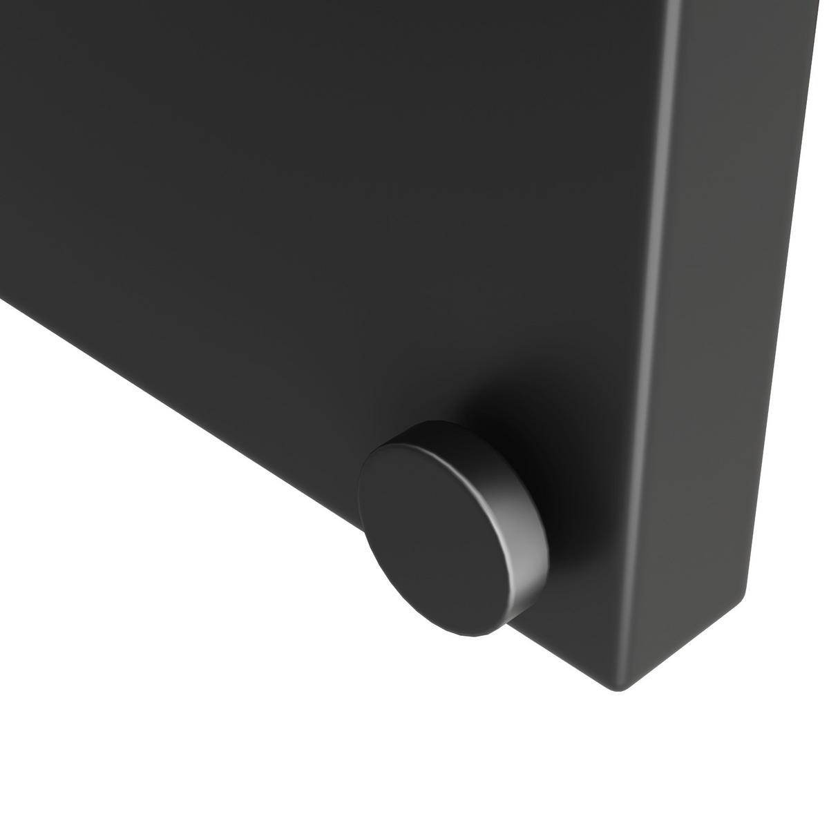 ESSTISCH ausziehbar 120-160 x 80 cm MDF walnussfarben Schwarz - Schwarz, Metall (120/80/75cm) - Meubliv