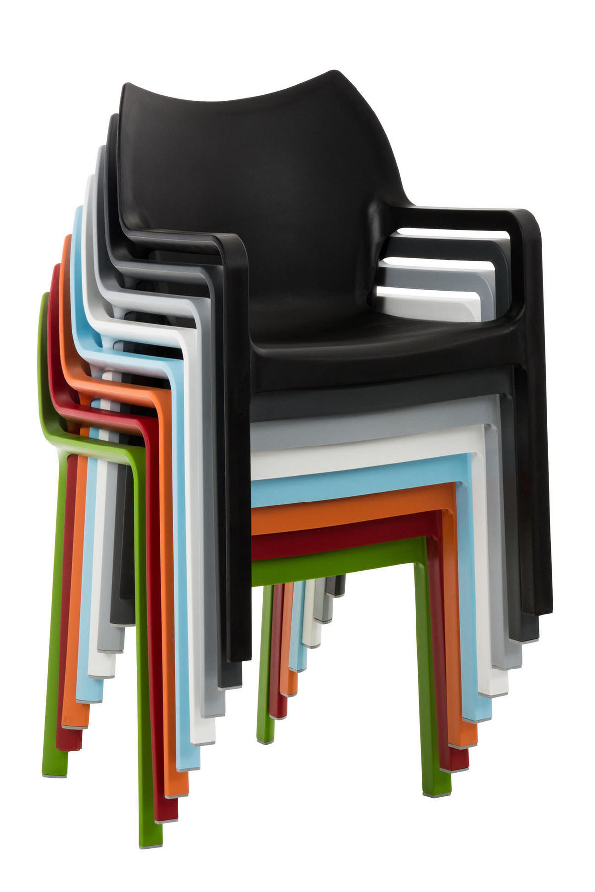 GARTENSTUHL Kunststoff schwarz - Schwarz, Kunststoff (57/84/53cm) - CLP