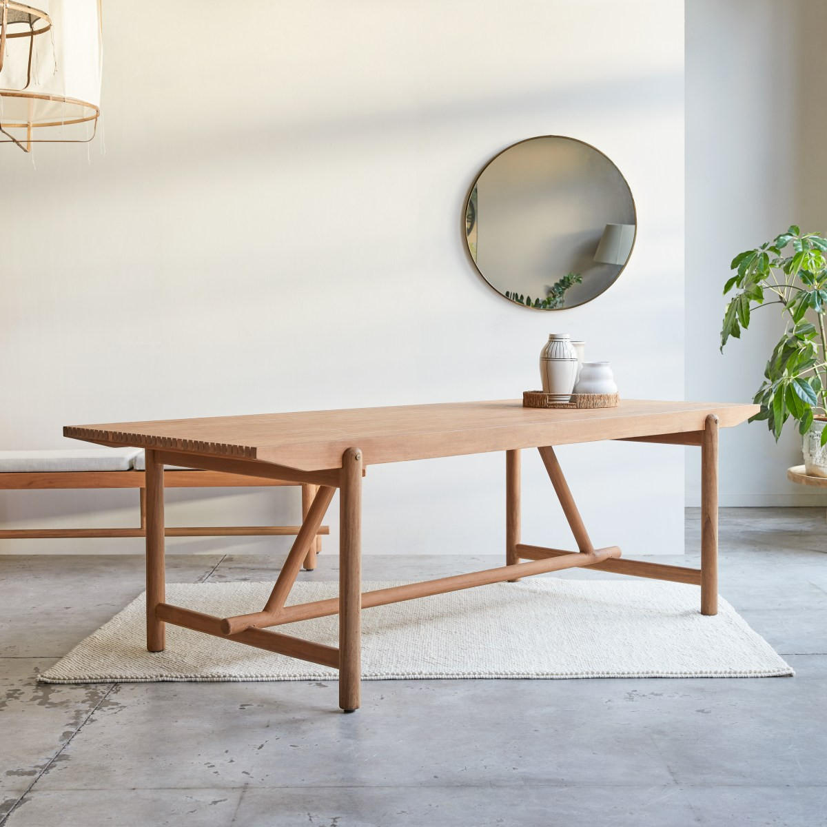 TISCH Fado Natur aus Teak - Naturfarben, Holz (100/240/76cm) - Tikamoon