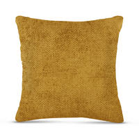 KISSENHÜLLE Chenille Cross 60 cm x 60 cm in Senf - Weiß, Textil (60/60cm) - Bestlivings