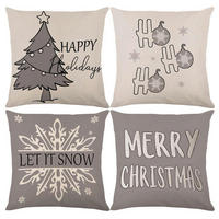 KISSENBEZUG 4er-Set Weihnachten 40 x 40 cm - Multicolor, Textil (45/45cm)